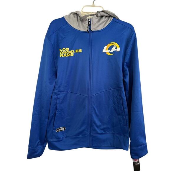 Los Angeles Rams NFL Fanatics Royal Team Block Full-Zip Hoodie Men's Size Medium - Picture 2 of 11